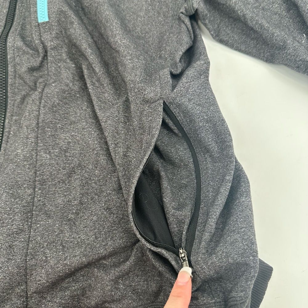 Lululemon Mens Post Gravity Jacket Heathered Black Thumbholes Athletic Size XL? - Picture 7 of 13